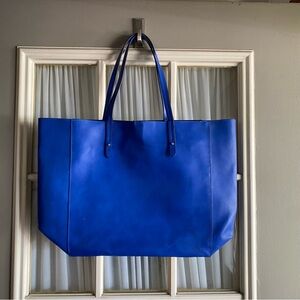 Gap faux leather cobalt blue tote bag